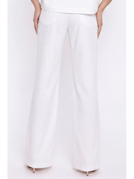 NIFE NIFE Kalhoty z materiálu SD140 Bílá Bootcut Fit