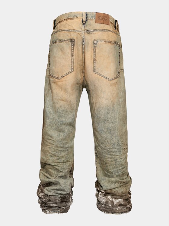 MADE BY SOCIETY MADE BY SOCIETY Spodnie materiałowe REBEL PULSE - P17239 Niebieski Basic Fit