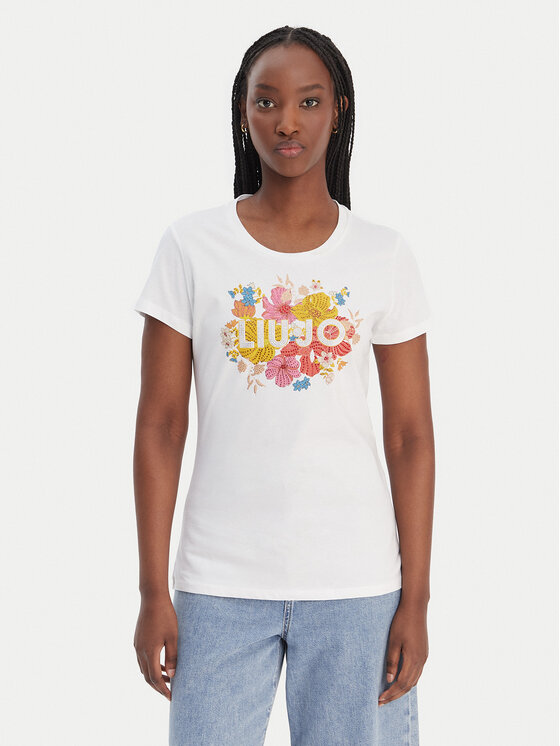 Liu Jo Tricou WA6493 JS923 Alb Regular Fit