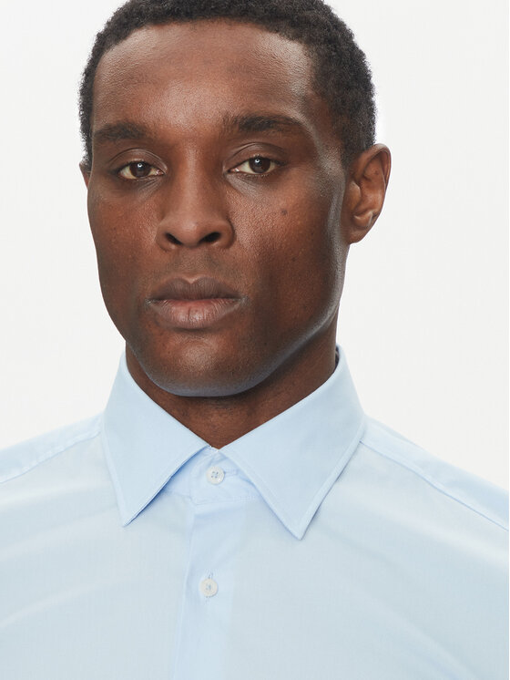 BOSS BOSS Marškiniai H-HANK-kent-C3-214 50538949 Mėlyna Slim Fit
