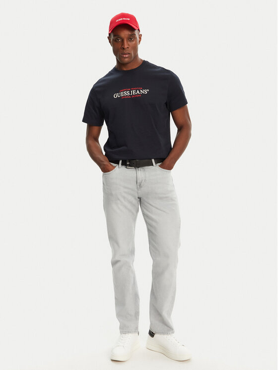 Guess Jeans Guess Jeans Tričko M4YI42 K8FQ4 Tmavomodrá Regular Fit