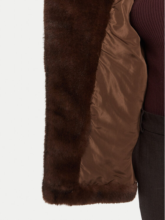 PINKO PINKO Pelzmantel Comodino 103837 A2PI Braun Regular Fit