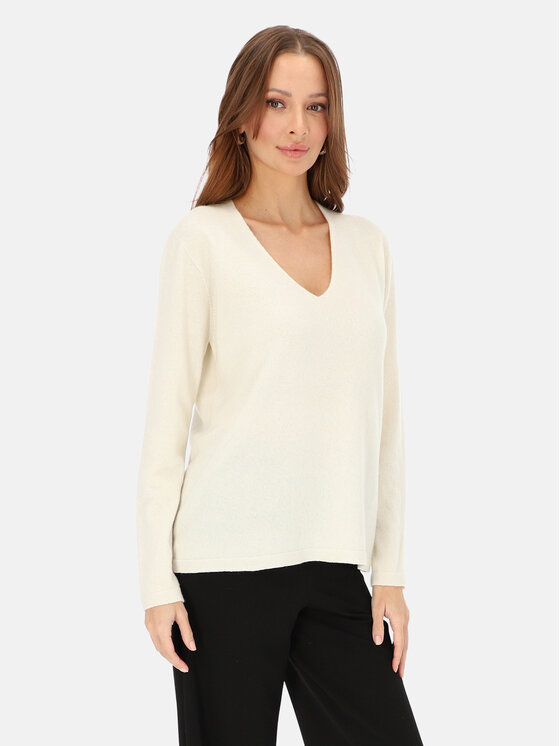 L’AF L’AF Sweter Nomi Kremowy Regular Fit