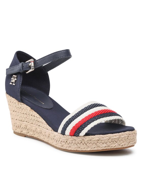 Tommy Hilfiger Tommy Hilfiger Espadryle Mid Wedge Corporate FW0FW07078 Granatowy