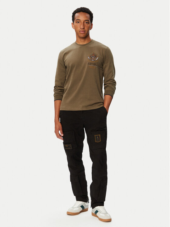 Aeronautica Militare Aeronautica Militare Longsleeve 262TS2573UJ00703 Χακί Regular Fit