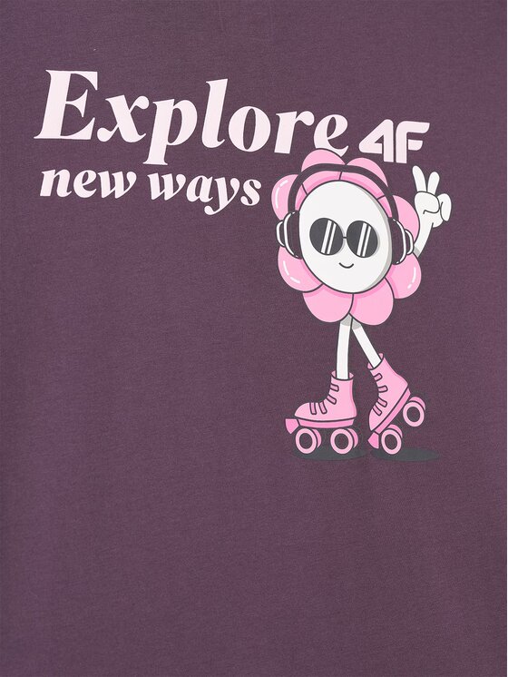 4F 4F T-Shirt 4FJRSS25TTSHF2586-50S Czarny Oversize