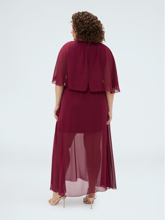Fiorella Rubino Fiorella Rubino Sukienka wieczorowa 7020T001869N036 Bordowy A-Line Fit