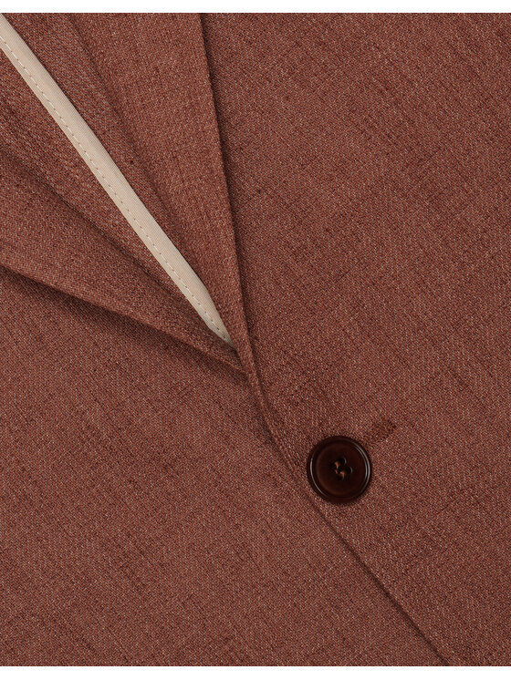 Borgio Borgio Marynarka almese Miedziany Slim Fit