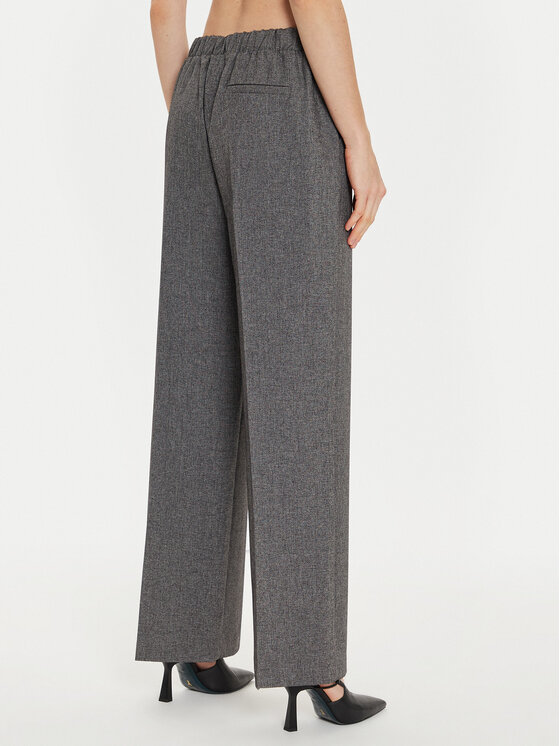Imperial Imperial Medžiaginės kelnės P4L0IEI Pilka Wide Leg