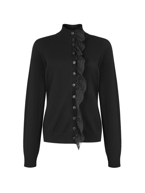 BENU BENU Kardigan Klasyczny Czarny Regular Fit