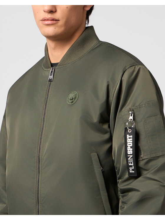 Plein Sport Plein Sport Kurtka bomber 24019 Zielony Regular Fit