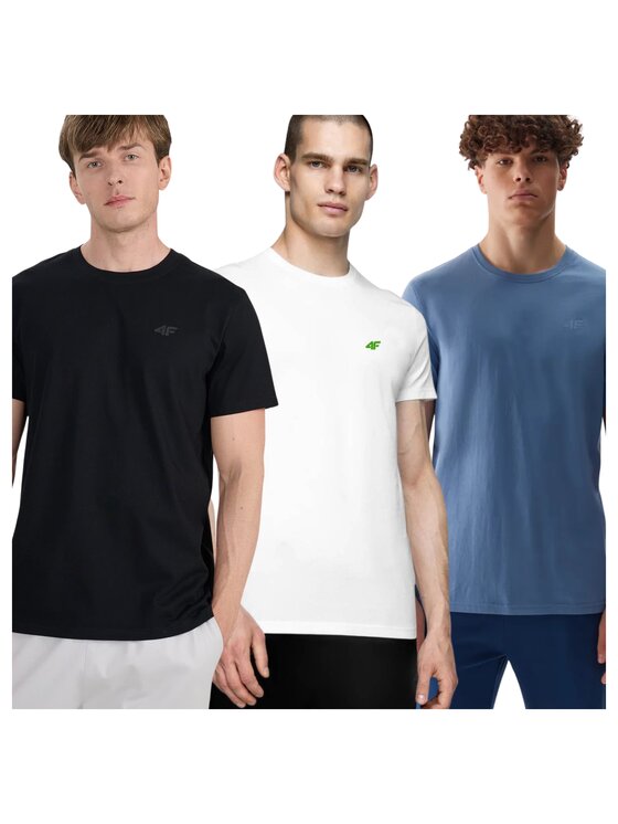 4F 4F Súprava tričiek 4FWSS25TTSHM3965-93S Farebná Regular Fit