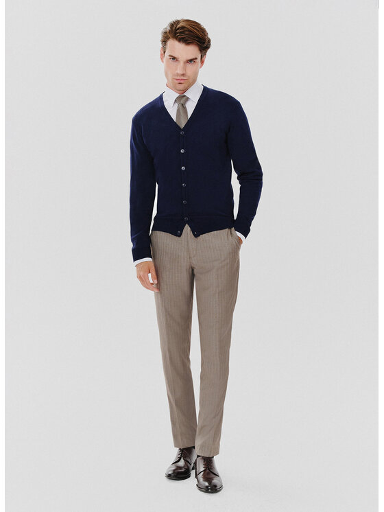 Pako Lorente Pako Lorente Kardigan P24WF-2X-023 Granatowy Classic Fit
