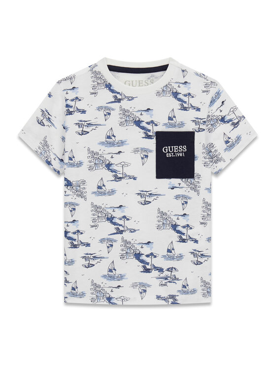 Guess Guess Tricou N6GI03 K8HM4 Alb Regular Fit