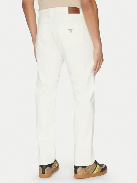 Guess Jeans Guess Jeans Jeansy M5GA1B D5OC1 Kremowy Straight Fit