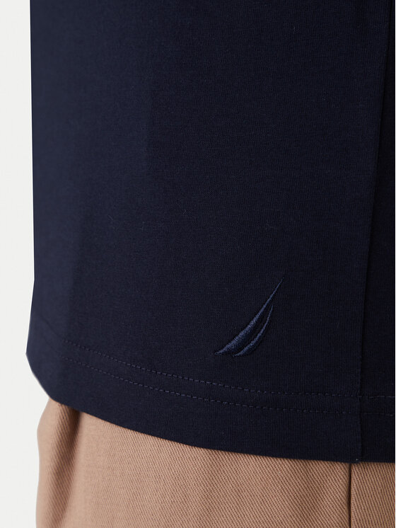Nautica Nautica Marškinėliai NCC04498 Tamsiai mėlyna Regular Fit