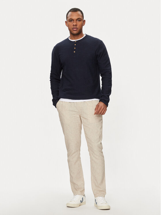INDICODE INDICODE Sveter Mattiaxa 30-458 Tmavomodrá Regular Fit
