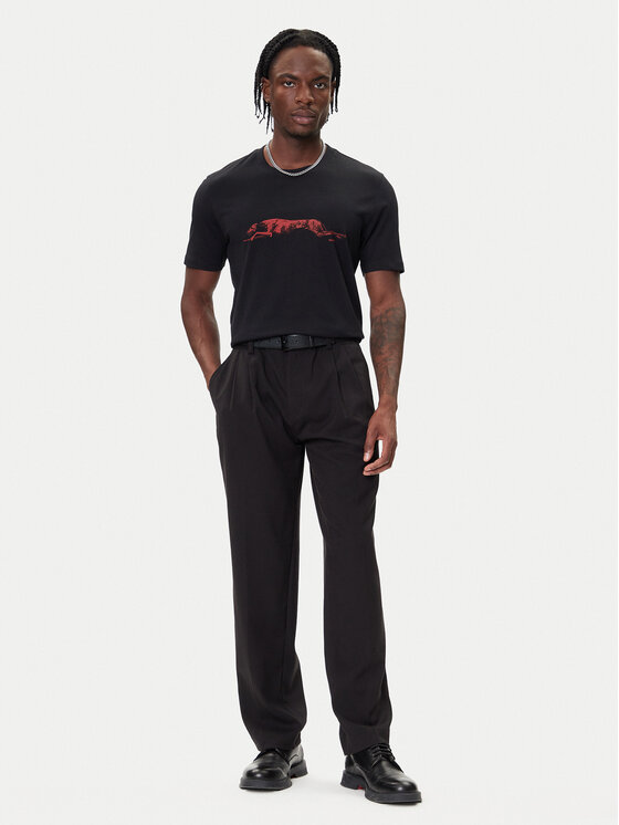 HUGO HUGO Tricou Didug 50548557 Negru Regular Fit