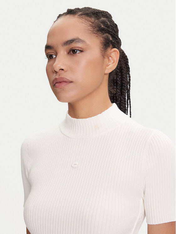 Miss Sixty Miss Sixty Rollkragenpullover 6S1RJ37100 Weiß Slim Fit