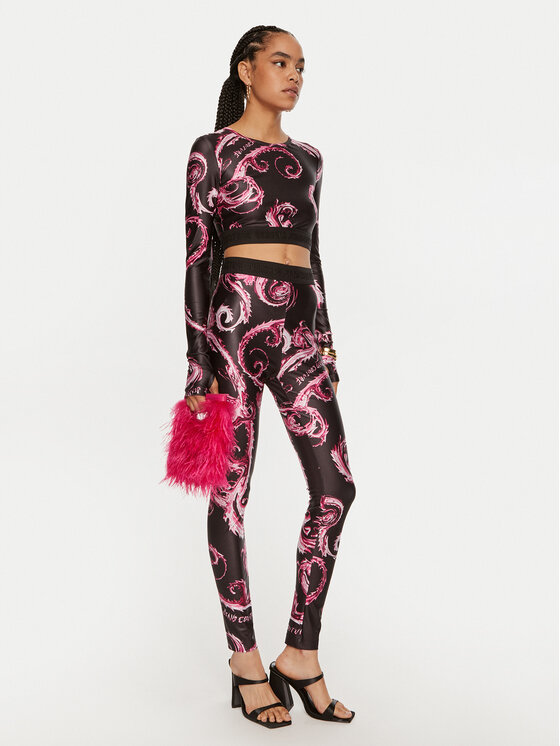 Versace Jeans Couture Versace Jeans Couture Leggings 77HAC101 JS360 Fekete Slim Fit