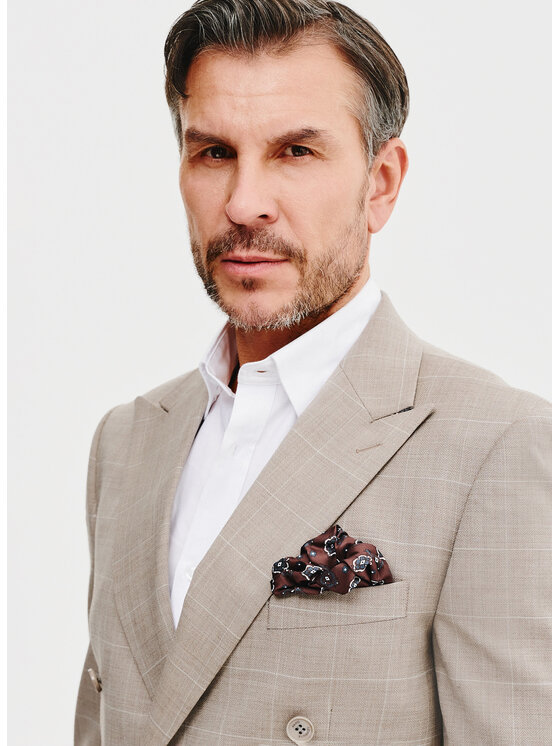 Pako Lorente Pako Lorente Marynarka P25SP-3G-001 Beżowy Slim Fit