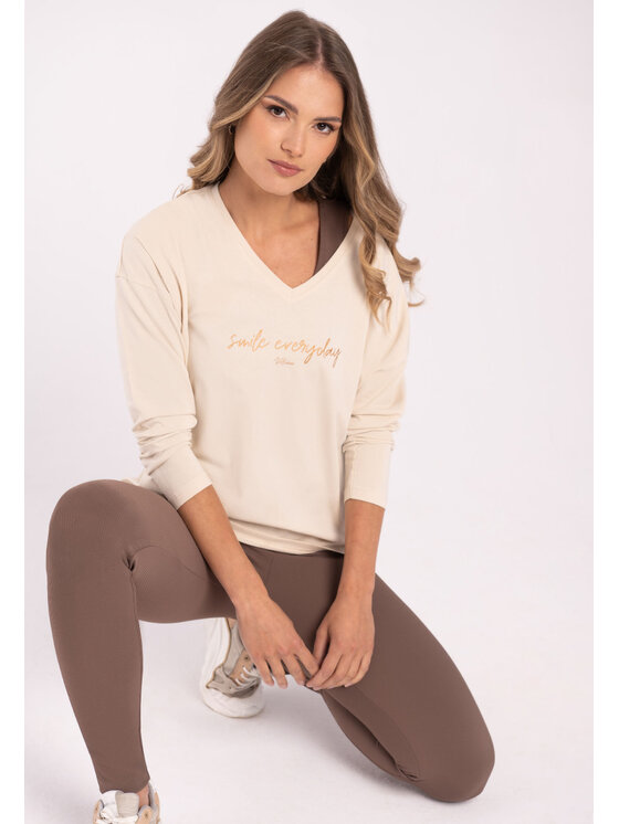 Volcano Volcano Longsleeve L17220-W24 Biały Regular Fit
