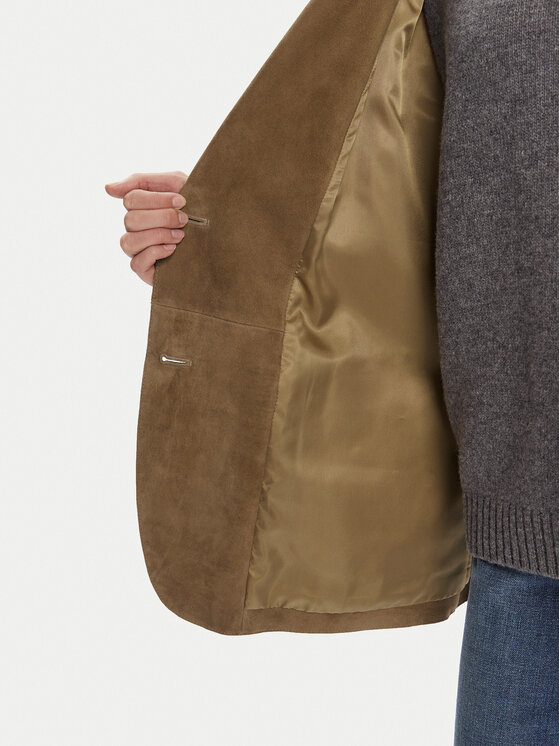Weekend Max Mara Weekend Max Mara Kožená bunda Rolanda 2525446071650 Hnědá Oversize