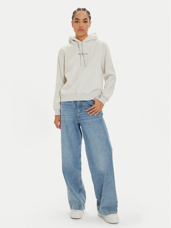 Calvin Klein Jeans Calvin Klein Jeans Felpa Monologo J20J223536 Grigio Regular Fit