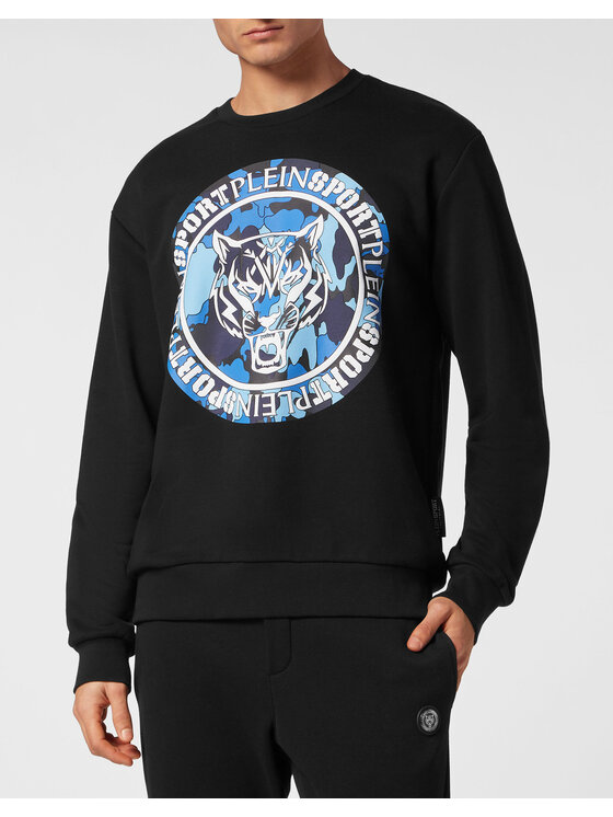 Plein Sport Plein Sport Longsleeve 13089 Czarny Regular Fit