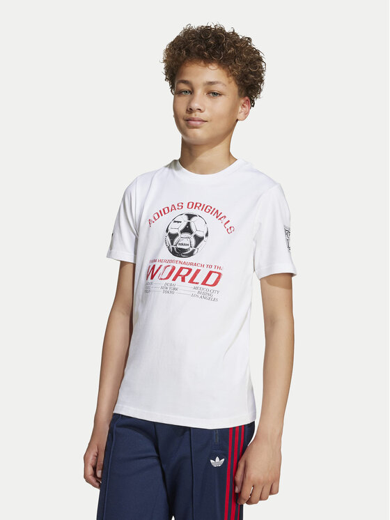 adidas adidas T-Shirt Graphic JV7694 Bílá Regular Fit
