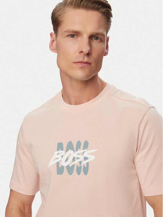 BOSS BOSS Majica Bass 50561850 Roza Regular Fit