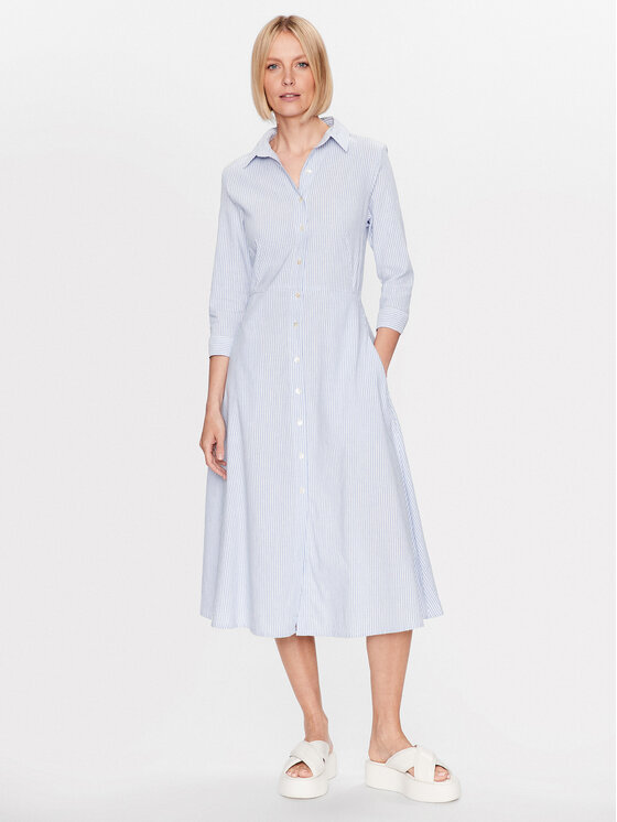 Iconique Iconique Haljina košulja IC23 047 Plava Regular Fit