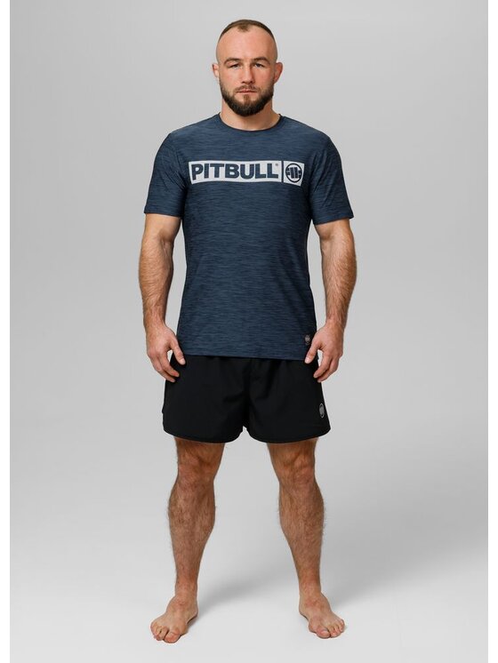 PITBULL PITBULL Koszulka techniczna Casual Sport Hilltop Granatowy Regular Fit