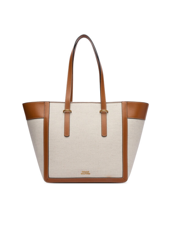 Tommy Hilfiger Tommy Hilfiger Soma Th Script Tote Canvas AW0AW18829 Krēmkrāsas