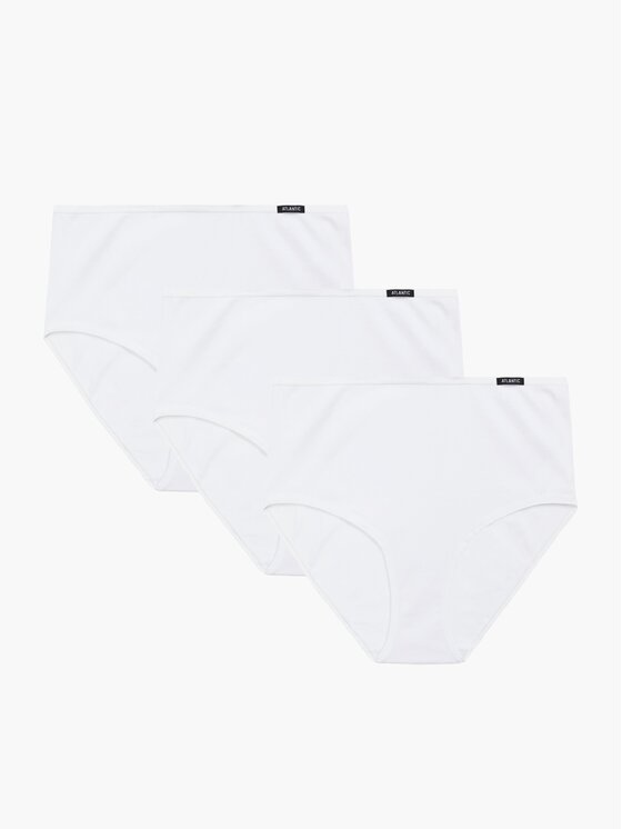 Atlantic Atlantic Figi klasyczne z wysokim stanem flat elastic maxi Biały