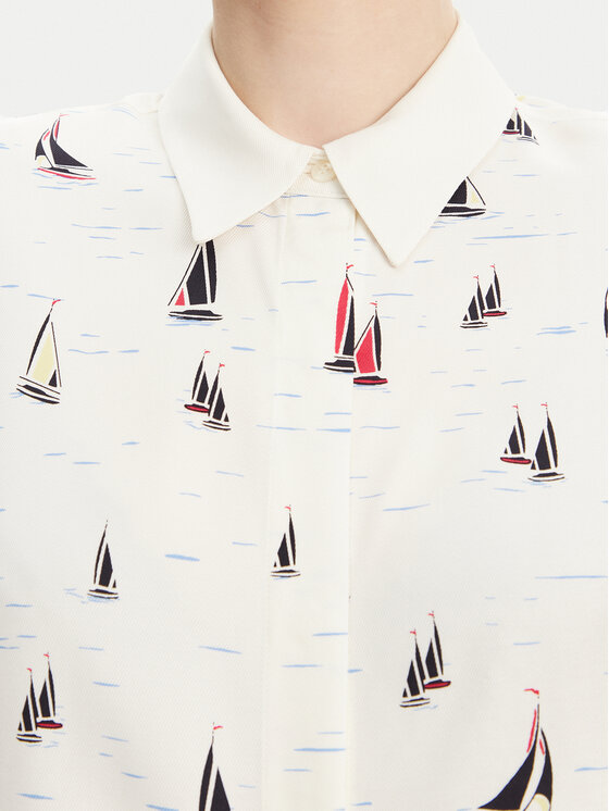 Tommy Hilfiger Tommy Hilfiger Camicia WW0WW44036 Écru Relaxed Fit