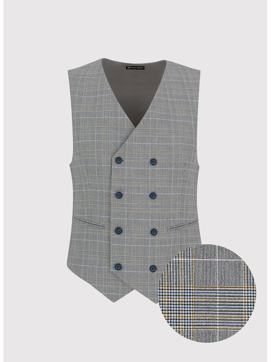 Pako Lorente Pako Lorente Kamizelka P24SF-8X-015 Szary Slim Fit