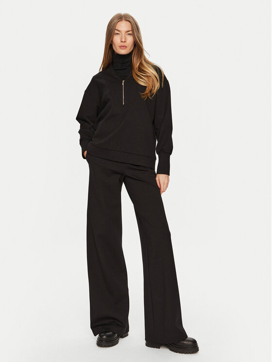 ACCESS FASHION ACCESS FASHION Spodnie materiałowe 44-5114-749 Czarny Wide Leg