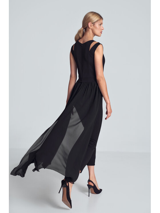 FIGL FIGLFIGL Jumpsuit M717 Nero Regular Fit