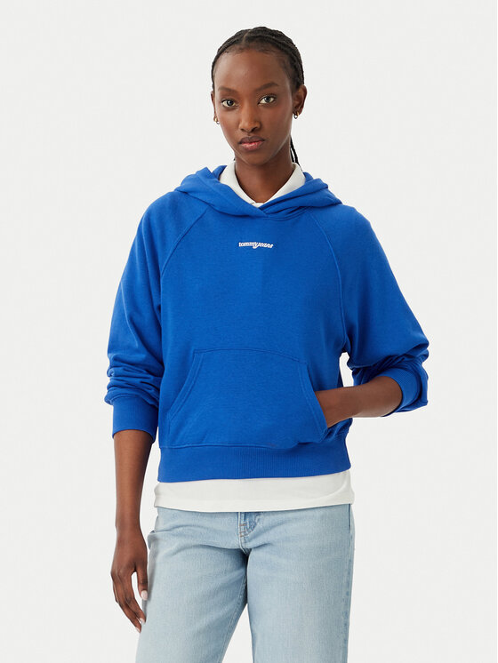 Tommy Jeans Hanorac Script DW0DW22825 Albastru Regular Fit