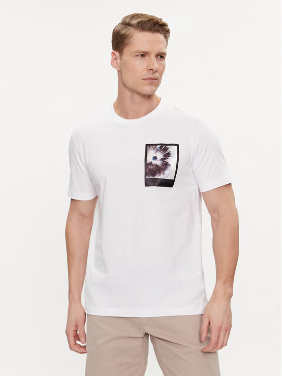 Calvin Klein Calvin Klein T-särk Framed Flower Graphic K10K112492 Valge Regular Fit