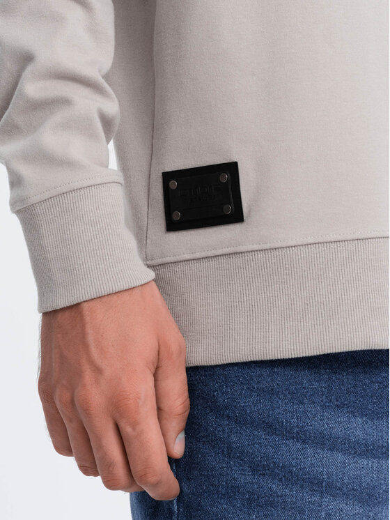 Ombre Ombre Mikina OM-SSNZ-0132 Šedá Large Fit