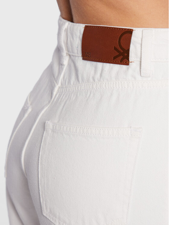 United Colors Of Benetton United Colors Of Benetton Дънки 4LYX575C3 Бял Mom Fit