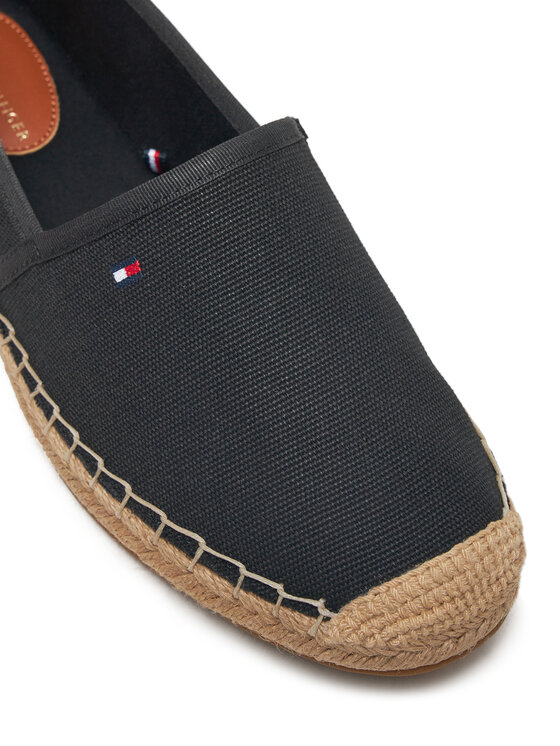 Tommy Hilfiger Tommy Hilfiger Espadrilles Flag Canvas Espadrille FW0FW08541 Fekete