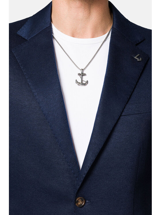 Lancerto Lancerto Marynarka Malcolm MA131123000022 Granatowy Slim Fit