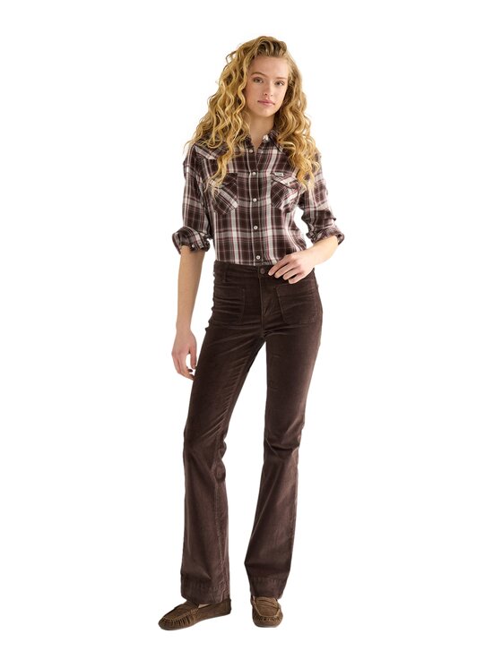 Wrangler Wrangler Koszula 112386787 Brązowy Regular Fit