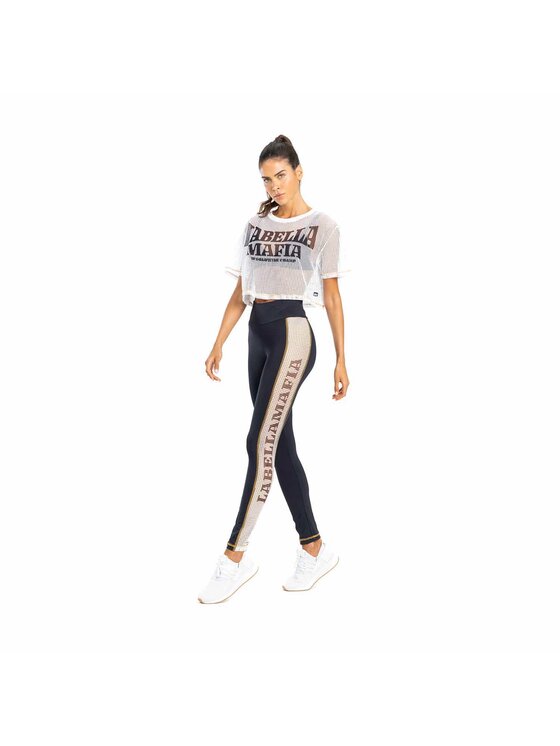 LaBellaMafia LaBellaMafia Legginsy LABELLAMAFIA LEGGING BOXER BLACK Czarny Regular Fit