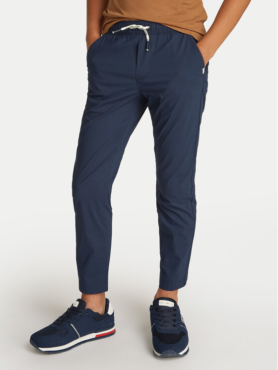 Tommy Hilfiger Pantaloni din material KB0KB09306 Bleumarin Slim Fit
