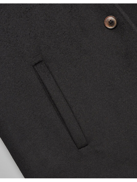 Borgio Borgio Płaszcz seveso Czarny Classic Fit