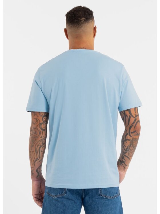 PITBULL PITBULL T-Shirt SMALL LOGO Niebieski Regular Fit